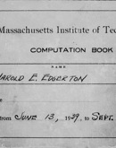 Edgerton Lab Notebook 10, Front Cover