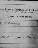Edgerton Lab Notebook 16, Front Cover