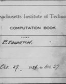 Edgerton Lab Notebook T-5, Front Cover