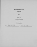 Edgerton Lab Notebook 33, Title-page